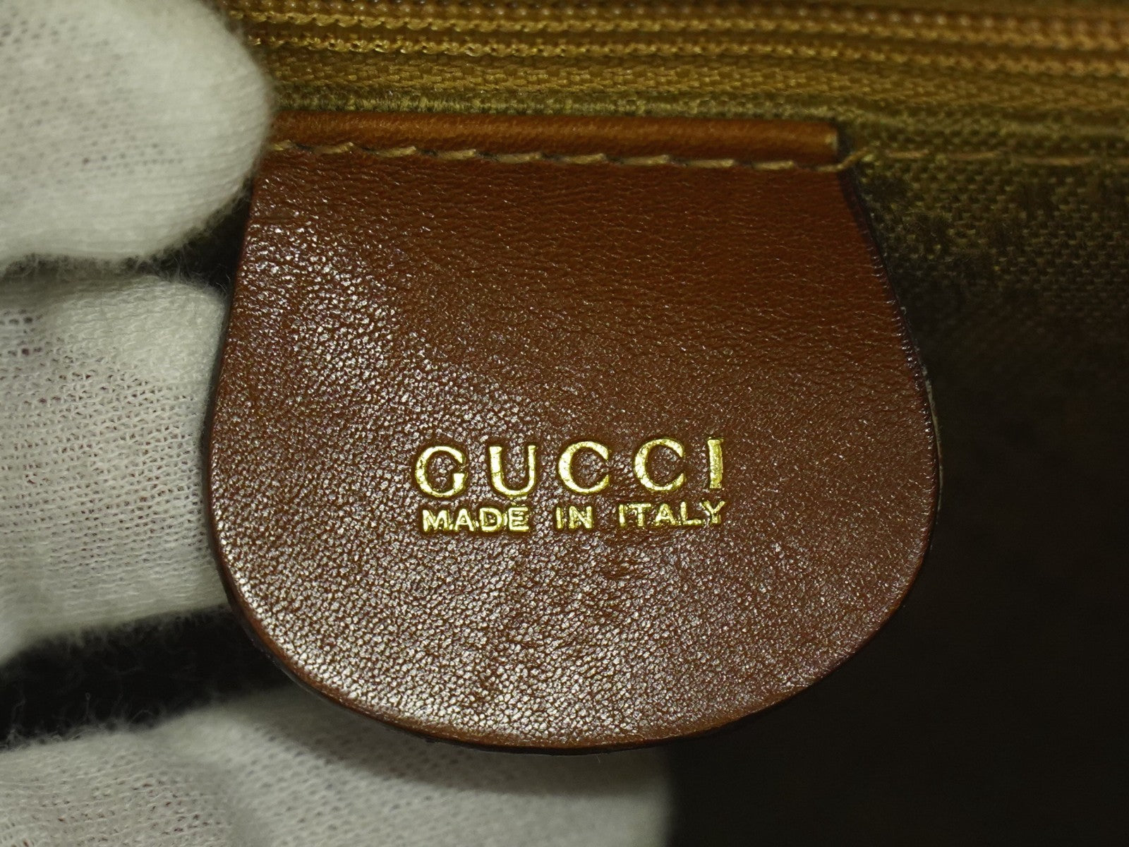 Gucci Vintage Bamboo Backpack Leather, BROWN, LEATHER, Backpack