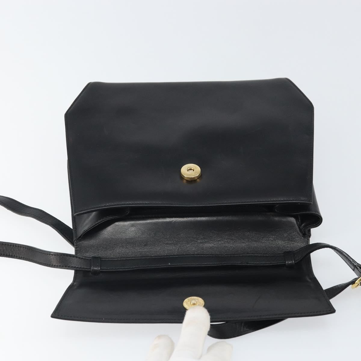 Salvatore Ferragamo Vintage Shoulder Bag Leather, BLACK, LEATHER, Shoulder bag