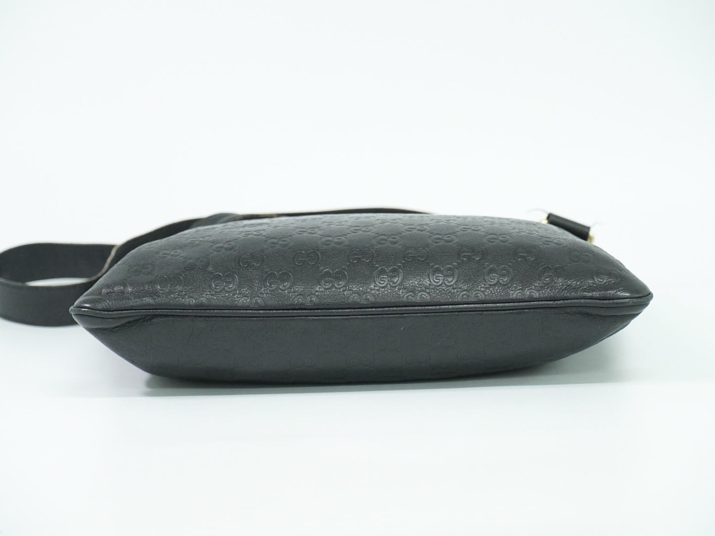 Gucci Crossbody Bag Guccissima Leather, BLACK, LEATHER, Shoulder bag