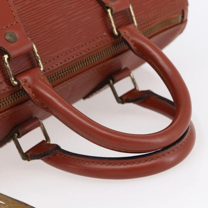 Louis Vuitton Speedy Handbag Epi Leather, BROWN, LEATHER, Handbag