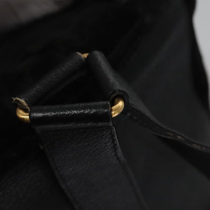 Gucci Vintage Bamboo Backpack Leather, BLACK, SUEDE, Backpack