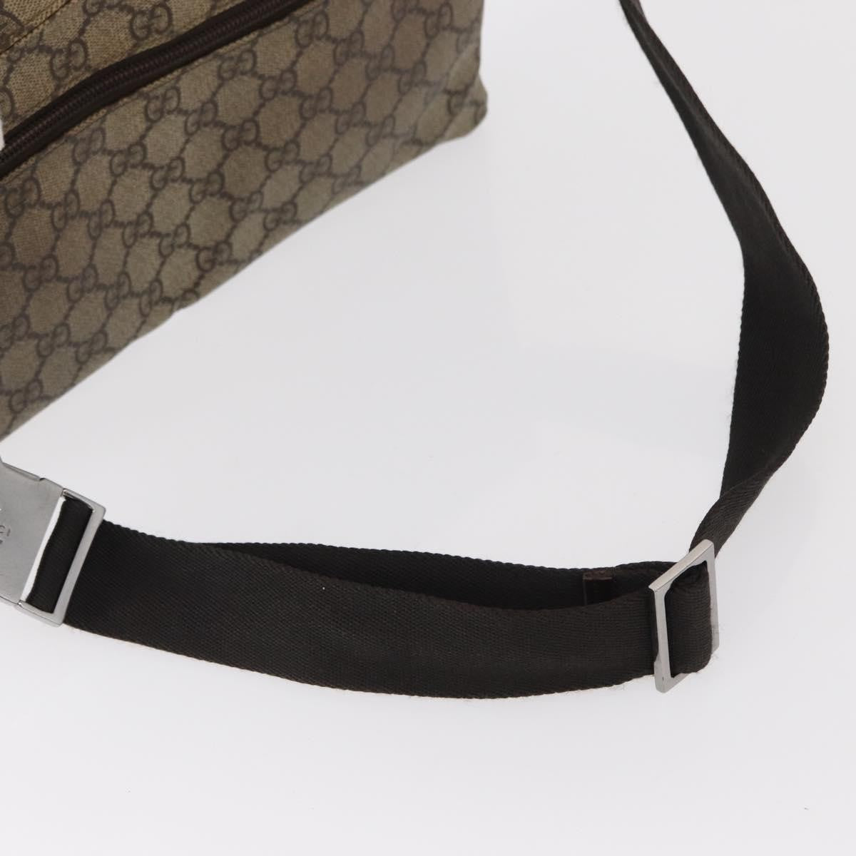 Gucci Vintage Double Belt Bag GG Canvas with Leather, BEIGE, CANVAS, Clutche & pouche