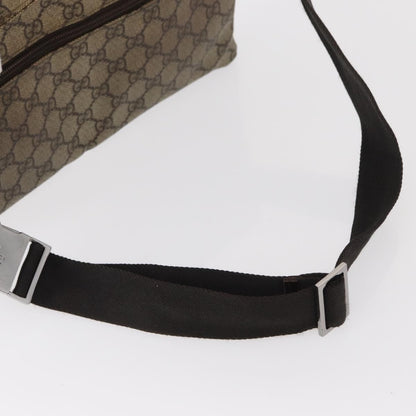 Gucci Vintage Double Belt Bag GG Canvas with Leather, BEIGE, CANVAS, Clutche & pouche
