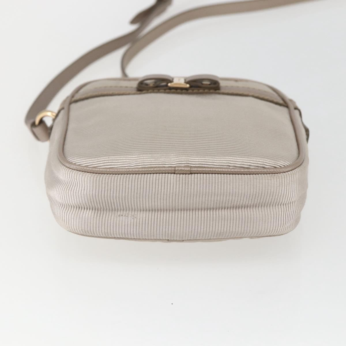 Salvatore Ferragamo Vala Shoulder Bag Nylon, Beige, Nylon, Shoulder Bag