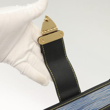 Louis Vuitton Petite Malle Handbag Epi Leather, BLUE, LEATHER, Handbag