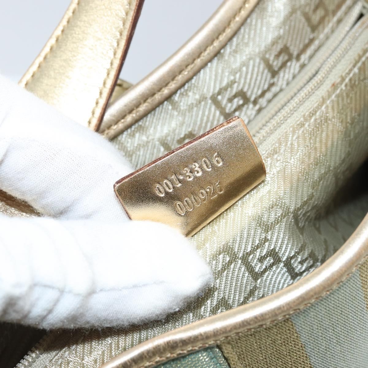 Gucci Vintage Jackie Shoulder Bag Canvas and Leather, Blue, Canvas, Shoulder Bag