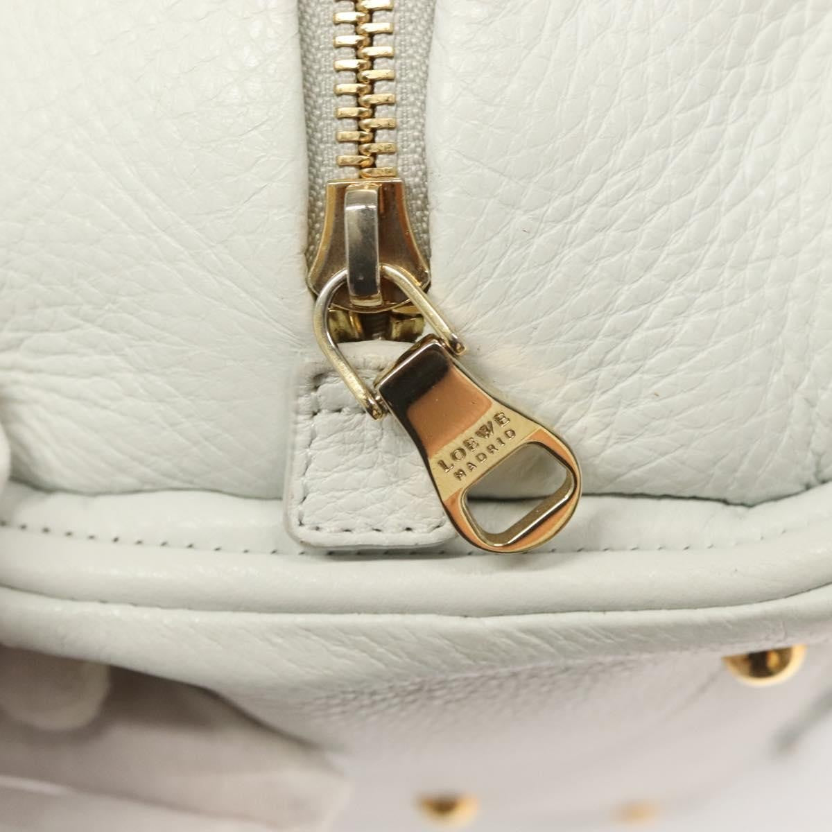 Loewe Chain Roller Handbag Leather, WHITE, LEATHER, Shoulder bag
