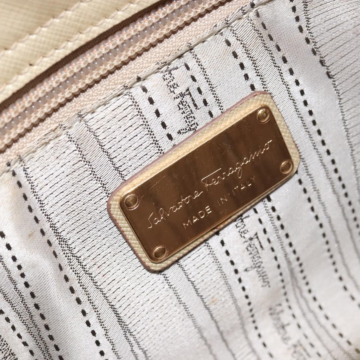 Salvatore Ferragamo Gancini handbag Leather, GOLD, LEATHER, Shoulder bag