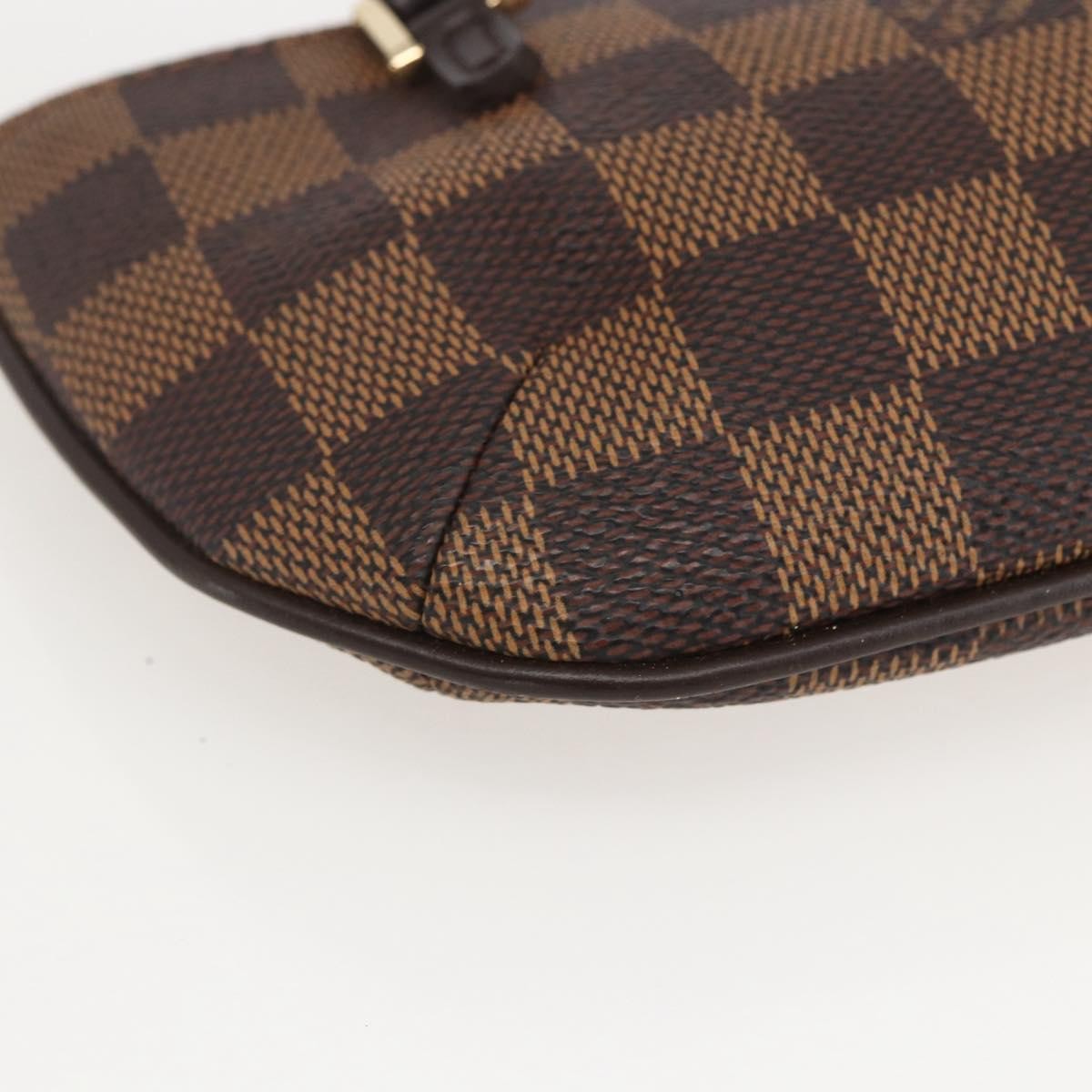 Louis Vuitton Manosque Pochette Damier, BROWN, CANVAS, Clutche & pouche
