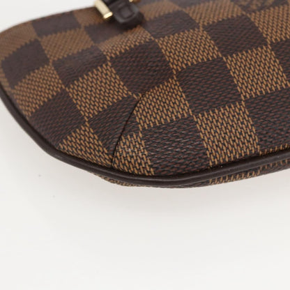 Louis Vuitton Manosque Pochette Damier, BROWN, CANVAS, Clutche & pouche