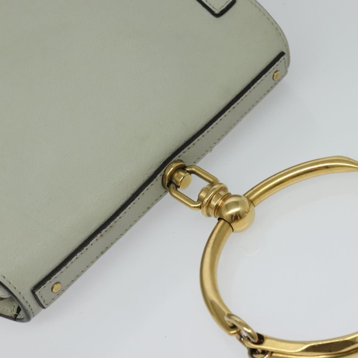 Chloe Nile Crossbody Bag Leather, GRAY, LEATHER, Crossbody bag