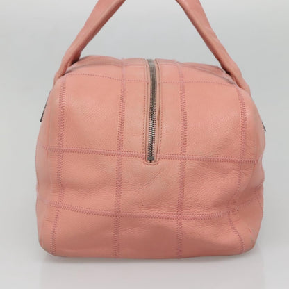 Chanel Chocolate Bar CC Bowler Bag Caviar skin, PINK, LEATHER, Handbag