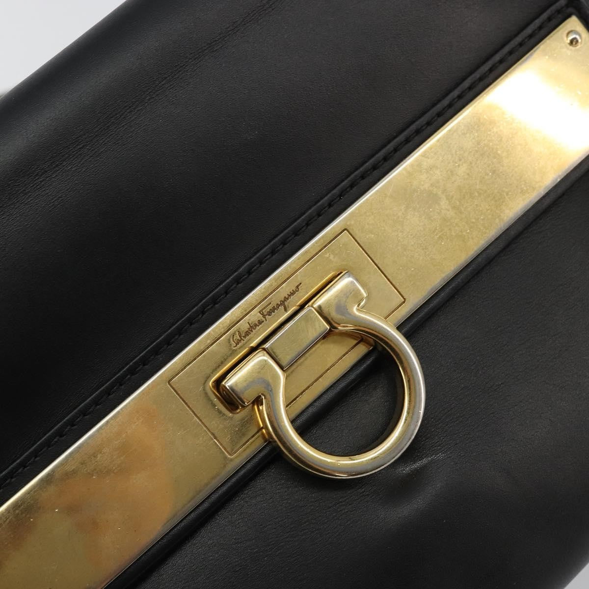 Salvatore Ferragamo Sofia Satchel Leather, Black, Leather, Handbag