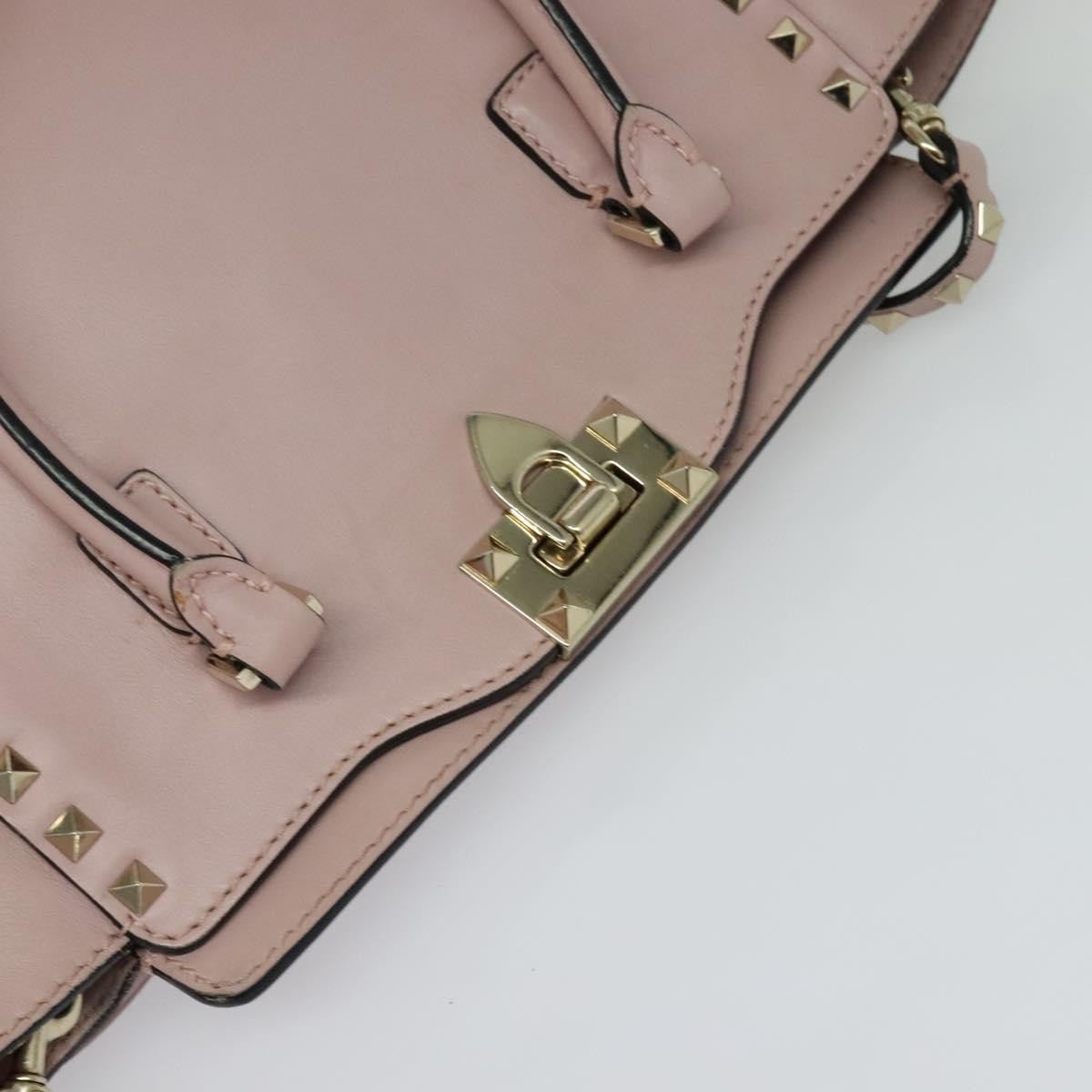 Valentino Garavani Rockstud Tote Rigid Leather, PINK, LEATHER, Tote bag