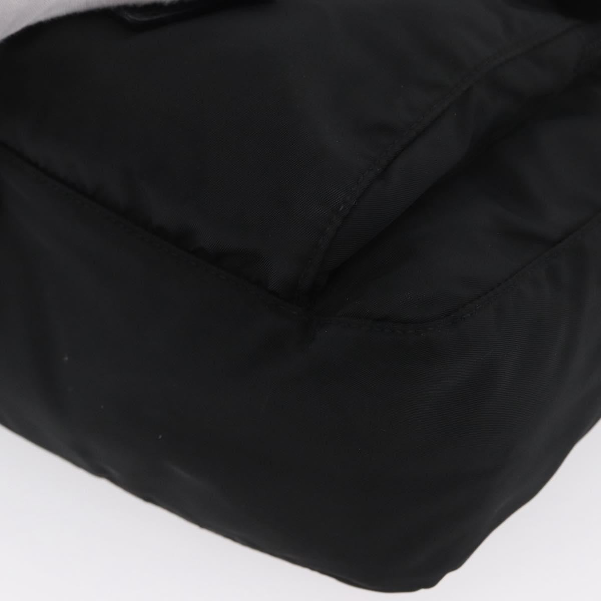 Prada Buckle Messenger Bag Tessuto, Black, Nylon, Shoulder Bag