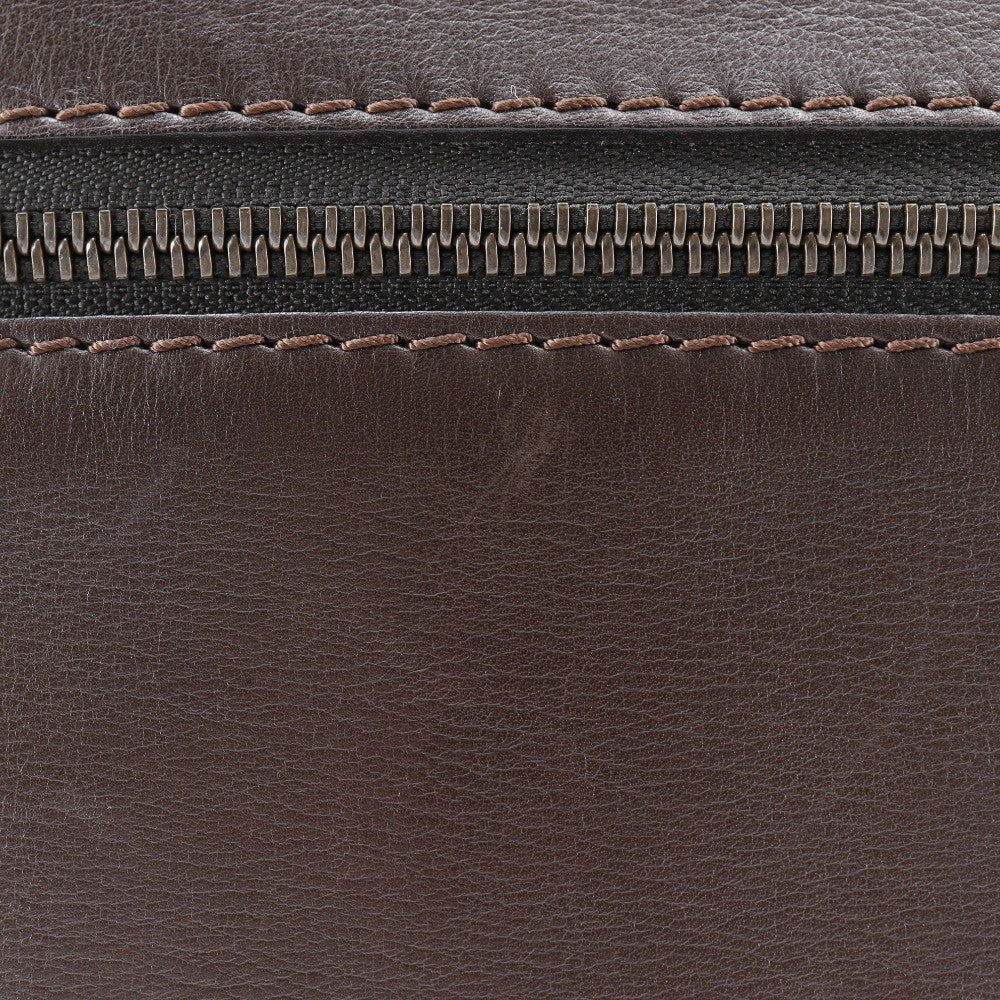 Louis Vuitton Sac Plat Crossbody Bag Utah Leather, BROWN, CALFSKIN, Shoulder bag