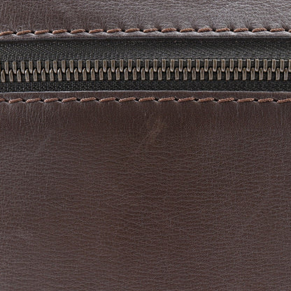 Louis Vuitton Sac Plat Crossbody Bag Utah Leather, BROWN, CALFSKIN, Shoulder bag