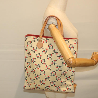 Burberry Open Tote Printed Canvas, BEIGE, CANVAS, Tote bag