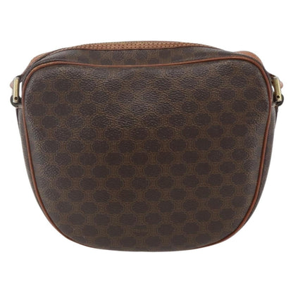 Celine Vintage Macadam Shoulder Bag Canvas and Leather, BROWN, CANVAS, Shoulder bag