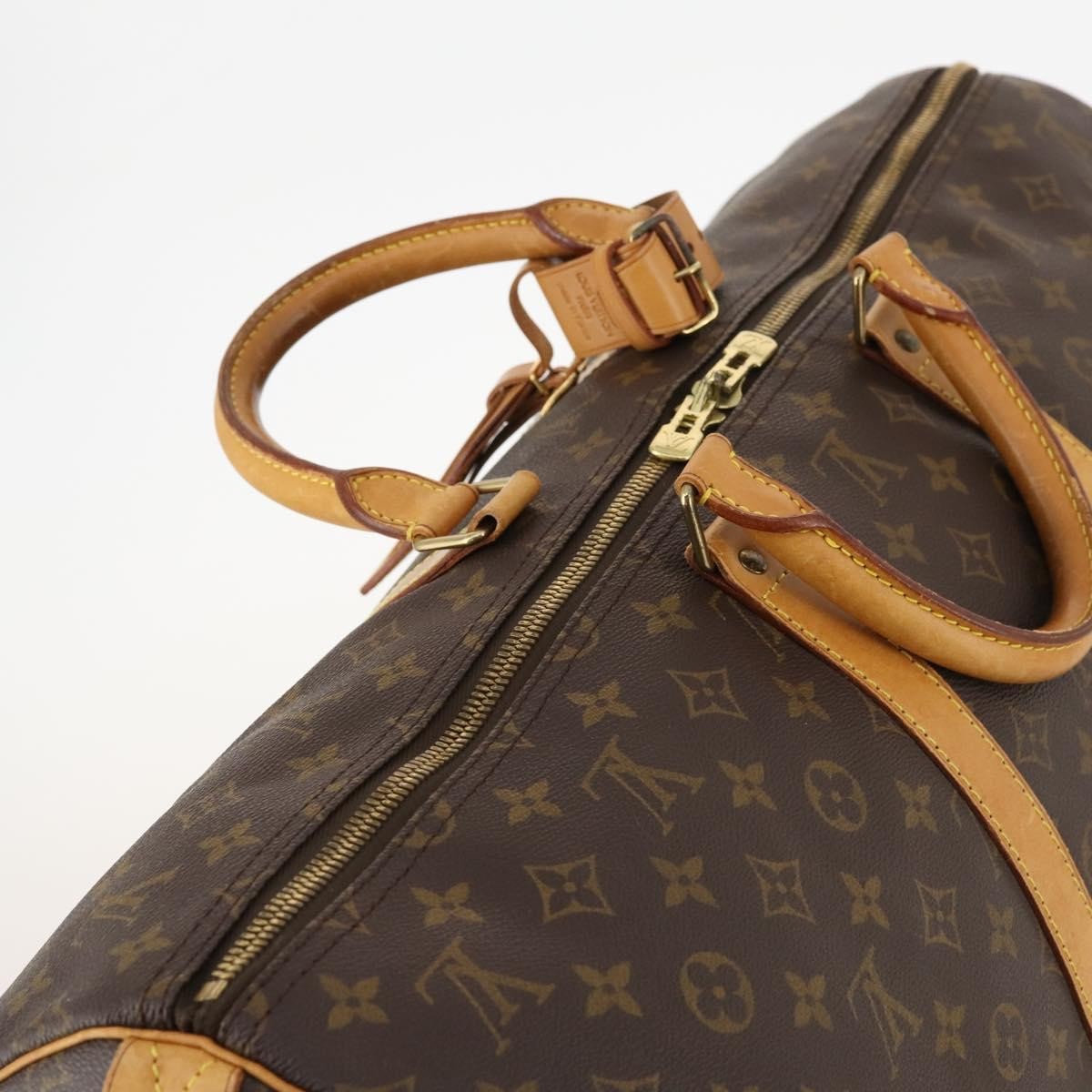 Louis Vuitton Keepall Bag Monogram Canvas, BROWN, CANVAS, Travel bag
