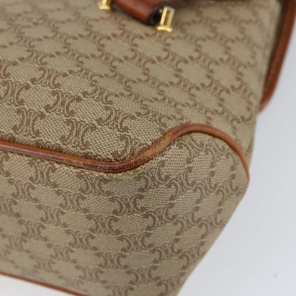Celine Vintage Macadam Handbag Canvas, BEIGE, CANVAS, Handbag