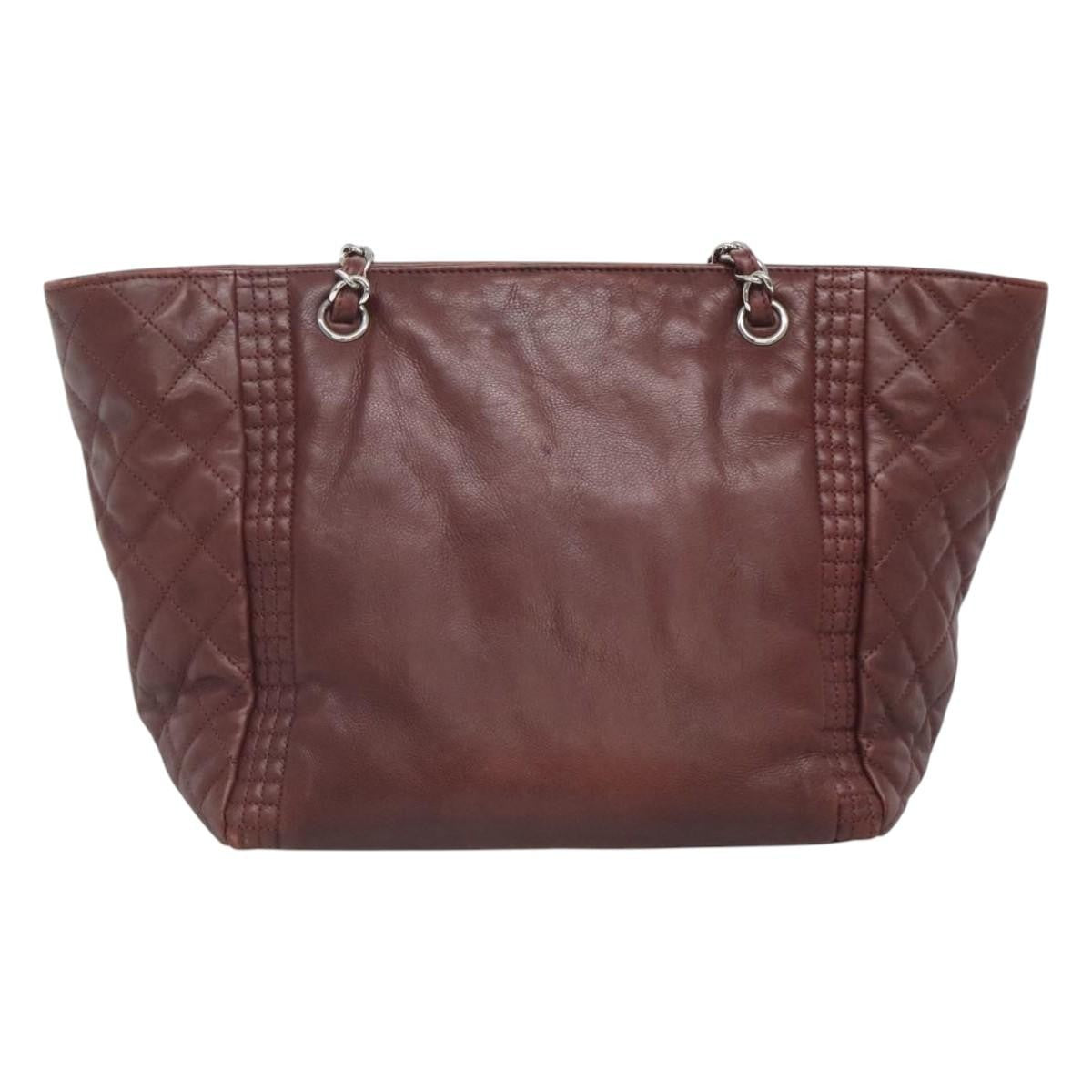 Chanel Coco Bengal Shopping Tote Lambskin, BROWN, LEATHER, Tote bag