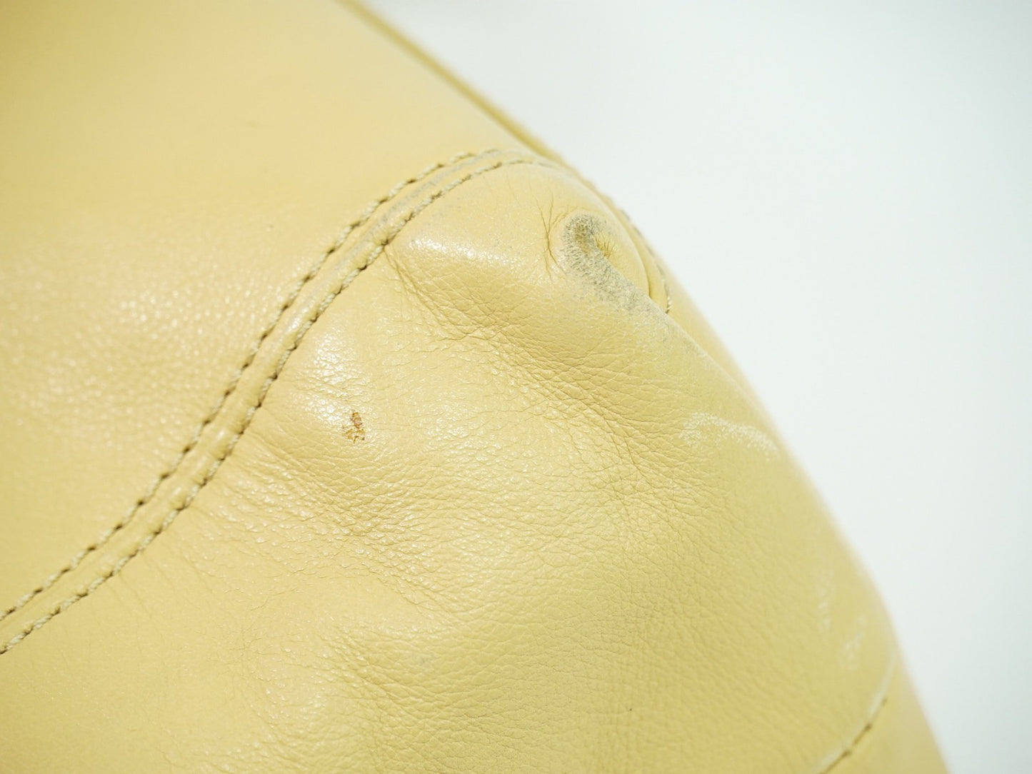 Chanel Vintage CC Tassel Shoulder Bag Lambskin, BEIGE, LEATHER, Shoulder bag