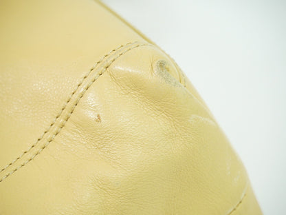 Chanel Vintage CC Tassel Shoulder Bag Lambskin, BEIGE, LEATHER, Shoulder bag
