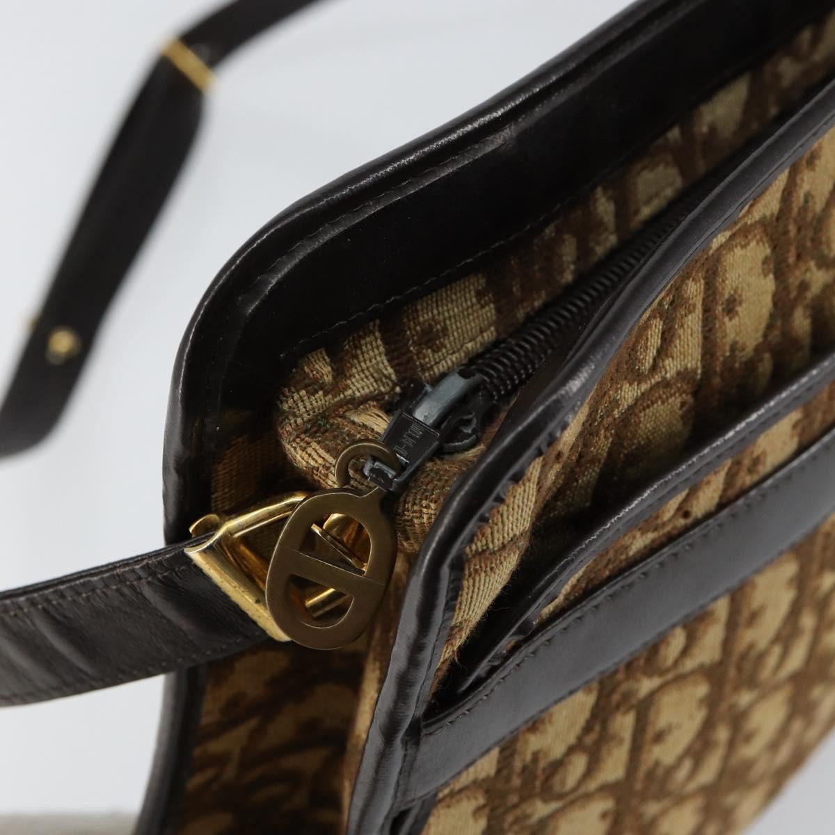 Christian Dior Trotter shoulder bag Canvas, BEIGE, CANVAS, Shoulder bag
