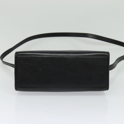 Christian Dior Vintage CD Handbag Leather, BLACK, LEATHER, Handbag