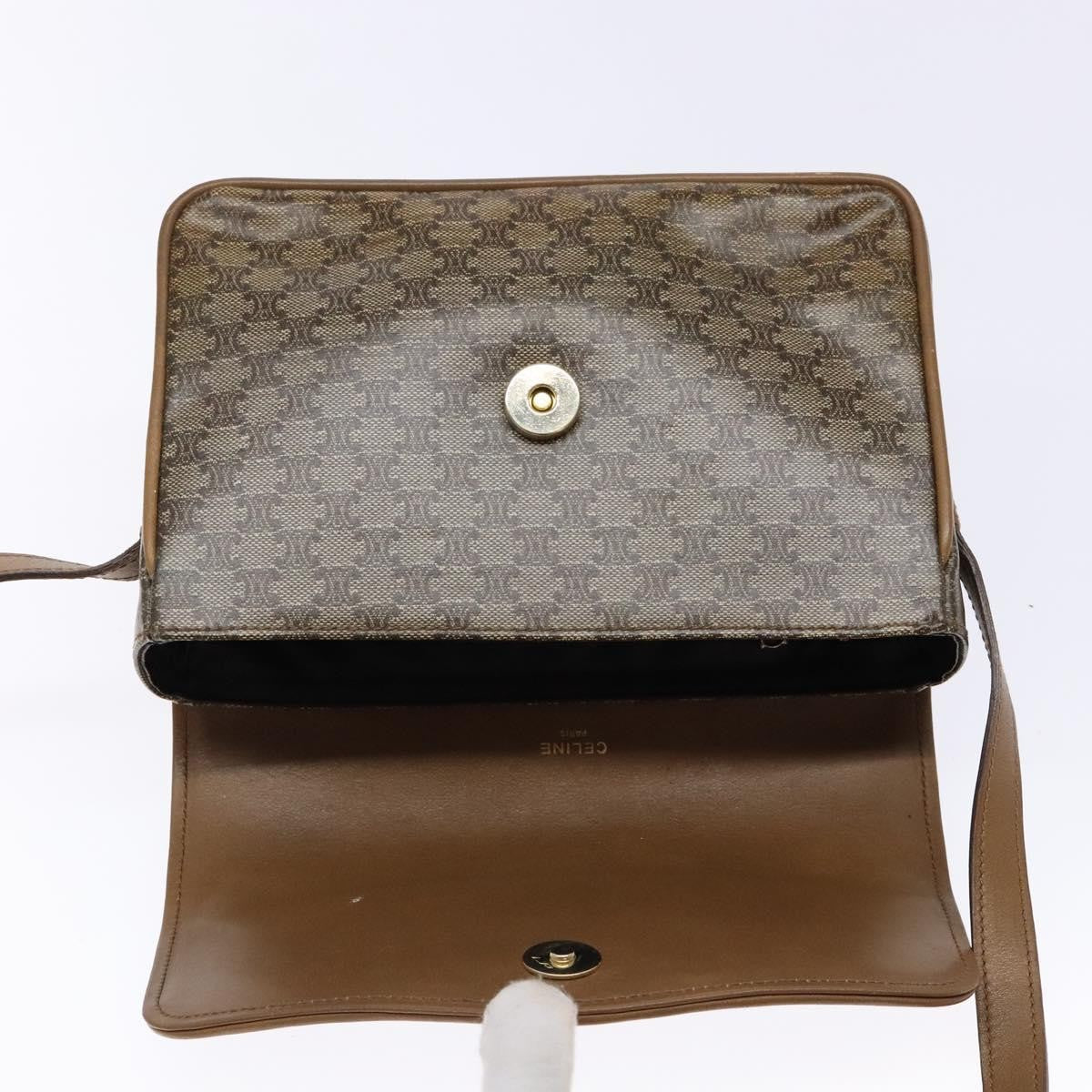 Celine Macadam Shoulder Bag PVC Leather, BEIGE, PVC, Shoulder bag