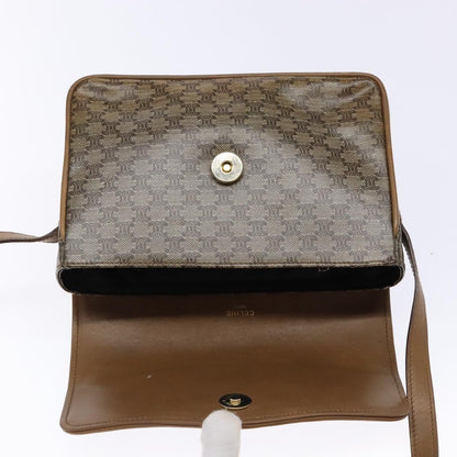 Celine Macadam Shoulder Bag PVC Leather, BEIGE, PVC, Shoulder bag