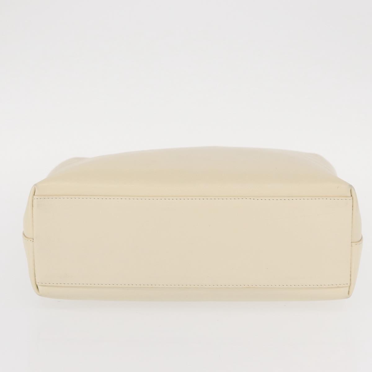 Prada Vintage Tote Leather, WHITE, LEATHER, Handbag