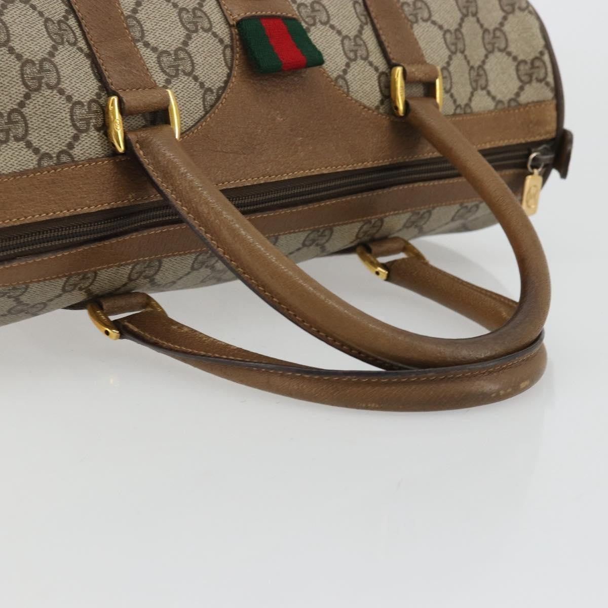 Gucci Vintage Web Sherry Line Handbag Micro GG Canvas, Beige, Canvas, Handbag