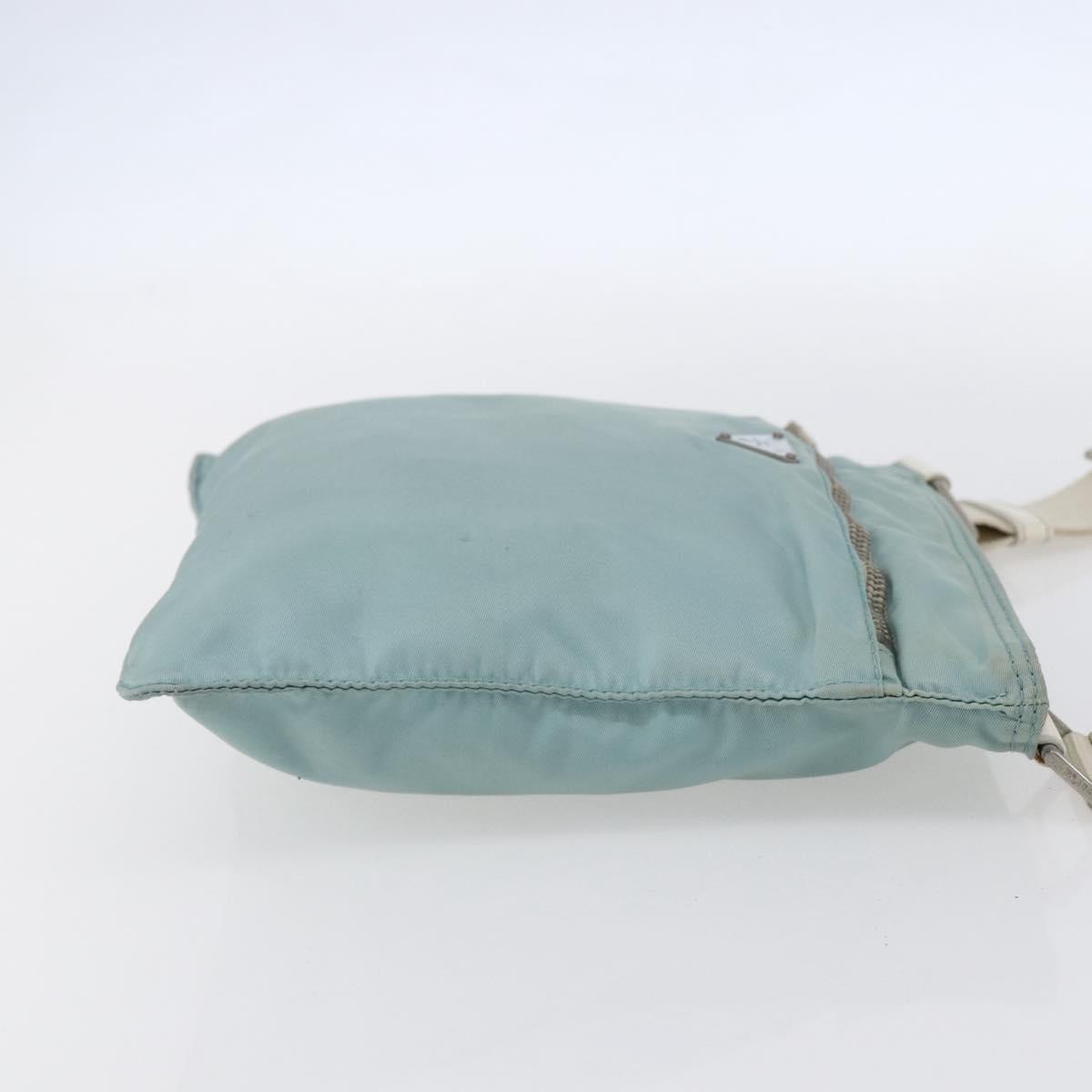 Prada Front Pocket Messenger Bag Tessuto, BLUE, NYLON, Shoulder bag