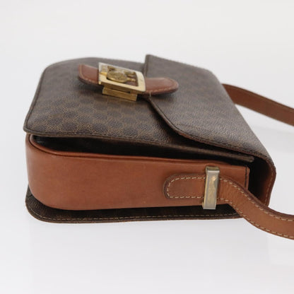 Celine Vintage Horse Carriage Macadam Shoulder Bag Canvas, BROWN, PVC, Shoulder bag