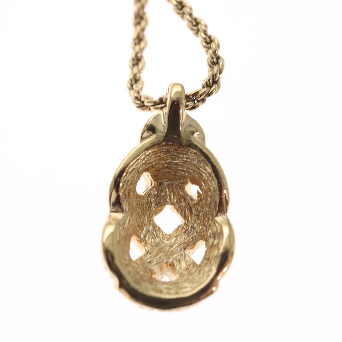 Christian Dior CD Pendant Necklace Metal, GOLD, METAL, Necklace