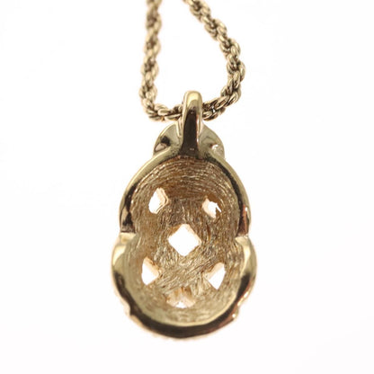 Christian Dior CD Pendant Necklace Metal, GOLD, METAL, Necklace