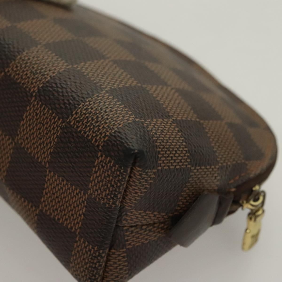 Louis Vuitton Cosmetic Pouch Damier, BROWN, CANVAS, Toiletry Case