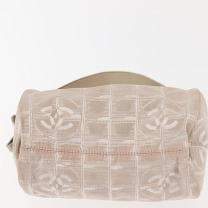 Chanel Travel Line Barrel Bag Nylon, BEIGE, NYLON, Shoulder bag