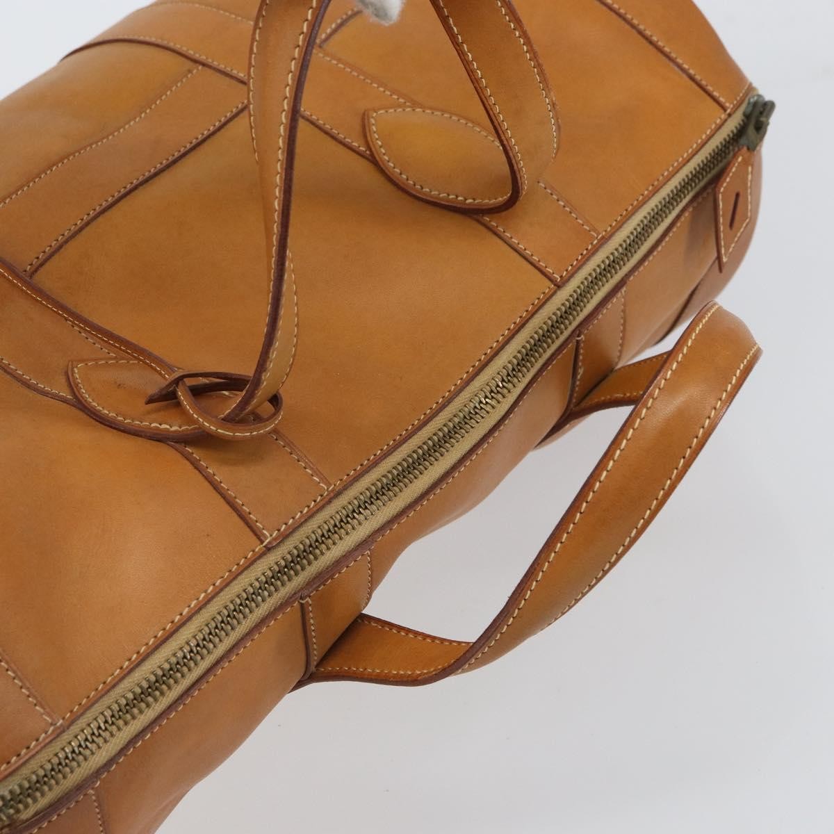 Hermes Vintage Convertible Boston Bag Leather, BROWN, LEATHER, Travel bag