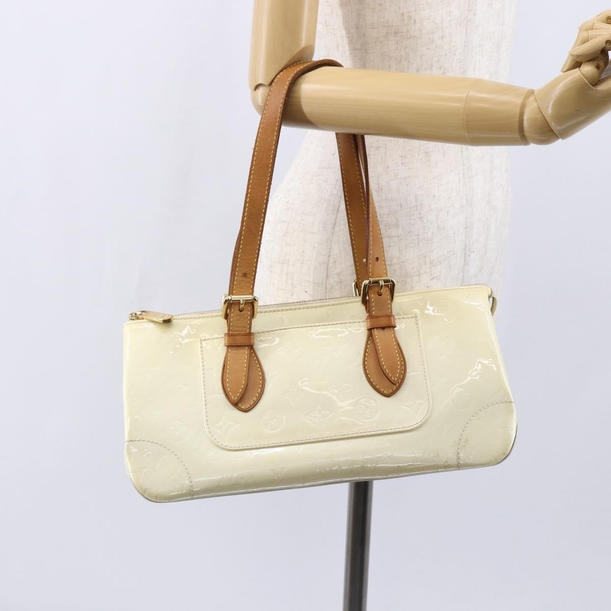 Louis Vuitton Rosewood Avenue Handbag Monogram Vernis, BEIGE, PATENT_LEATHER, Shoulder bag