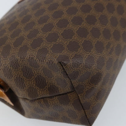 Celine Macadam Pochette Canvas and Leather, Brown, Canvas, Clutch