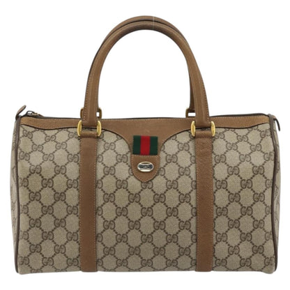Gucci Vintage Web Sherry Line Handbag Micro GG Canvas, Beige, Canvas, Handbag