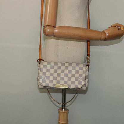 Louis Vuitton Favorite Handbag Damier, WHITE, CANVAS, Handbag
