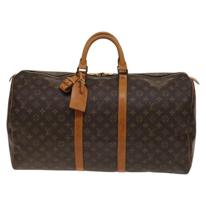 Louis Vuitton Keepall Bag Monogram Canvas, BROWN, CANVAS, Travel bag