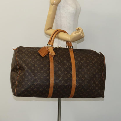 Louis Vuitton Keepall Bag Monogram Canvas, BROWN, CANVAS, Travel bag