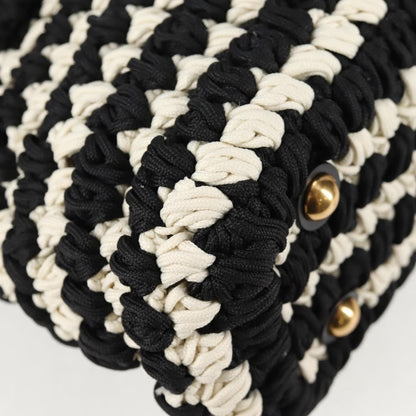 Salvatore Ferragamo Margot Satchel Braided Fabric, WHITE, POLYESTER, Handbag