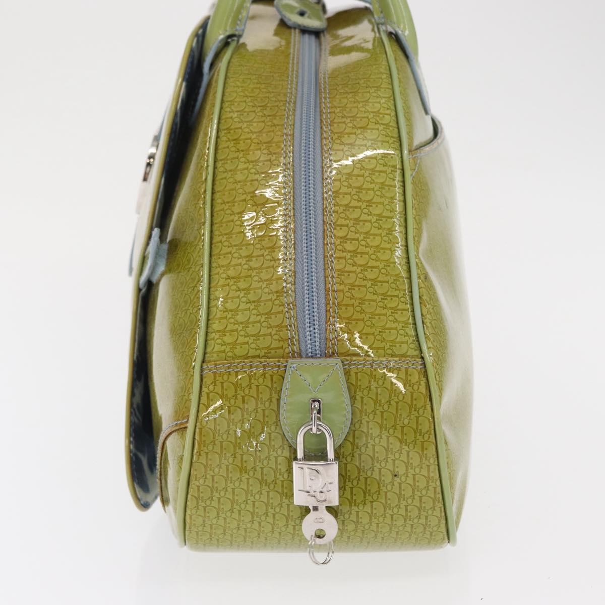 Christian Dior Vintage Saddle Bowler Bag Patent leather, GREEN, PATENT_LEATHER, Handbag