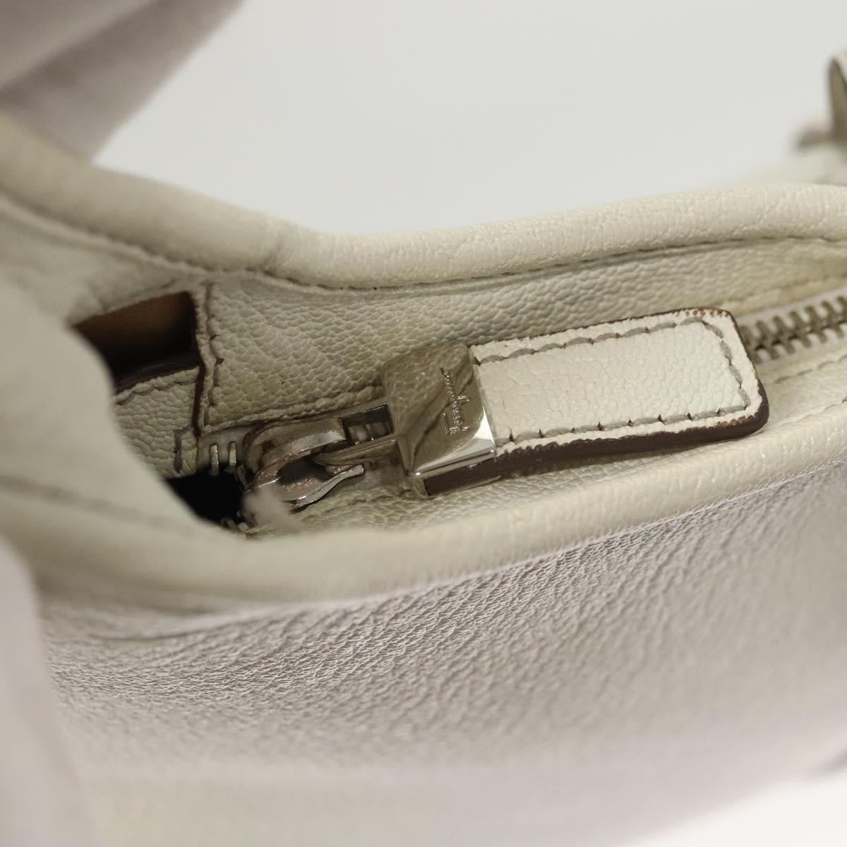 Salvatore Ferragamo Vintage Vara Hobo Leather, WHITE, LEATHER, Shoulder bag